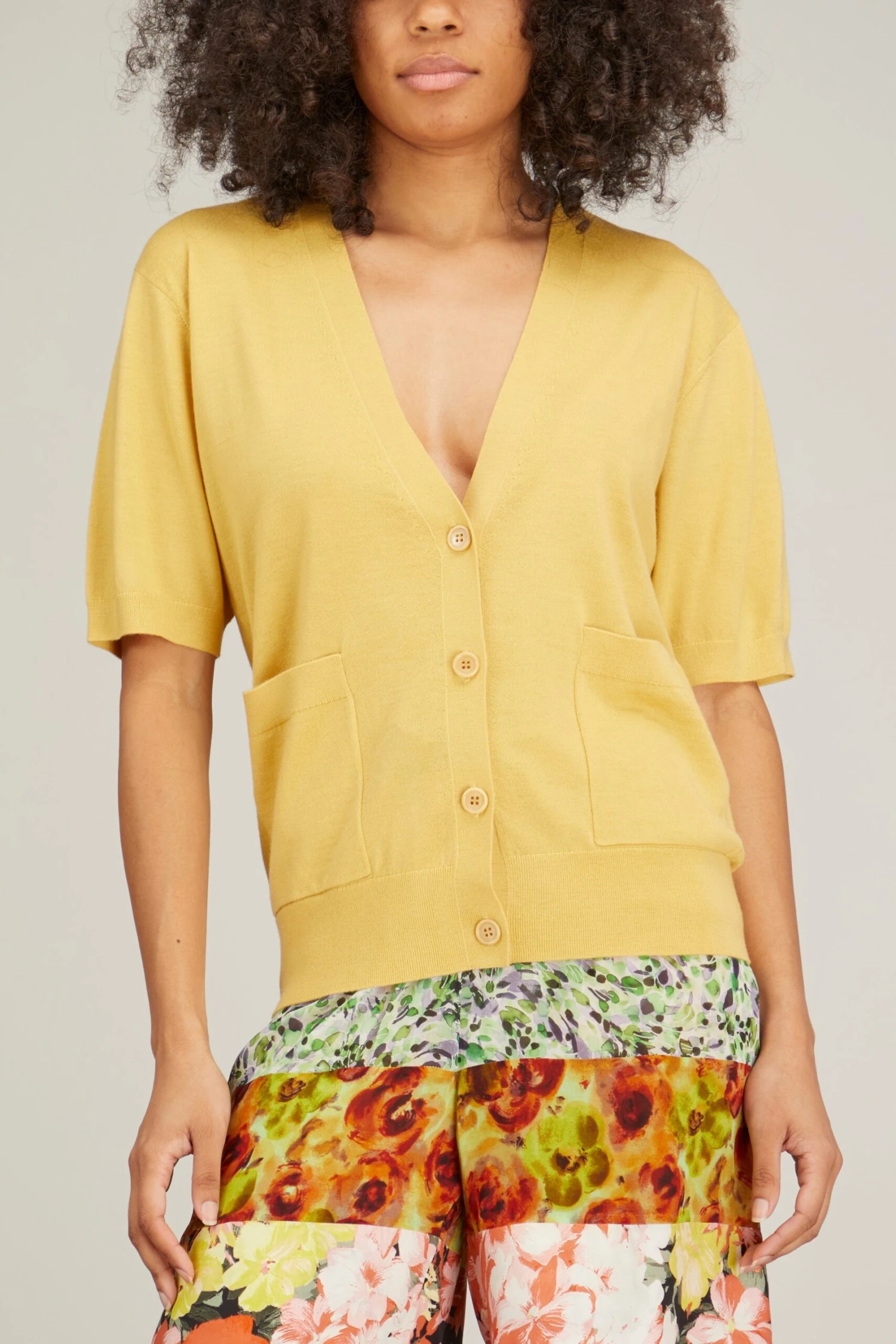 Dries Van Noten Tulie Cardigan In Pale Yellow 5 Dries Van Noten Tulie Cardigan In Pale Yellow - Image 3