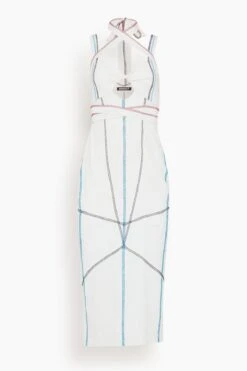 Strap Jersey Dress In White