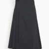Soft Poplin Wrap Skirt In Black