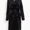 Bogart Velvet Trench Coat In Black -DOROTHE Clothing Shop e457e4abe4bb7e9a2b9cc69ea646d684