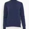 ALLUDE Mock Neck Sweater In Sapphire 1 ALLUDE Mock Neck Sweater In Sapphire -DOROTHE Clothing Shop e54c87807151d2237f668885b1a88bd9