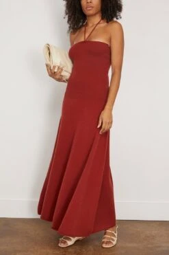 Diana Halterneck Dress In Harissa 7 Diana Halterneck Dress In Harissa -DOROTHE Clothing Shop extremecashmere DianaHalterneckDressinHarissa 1