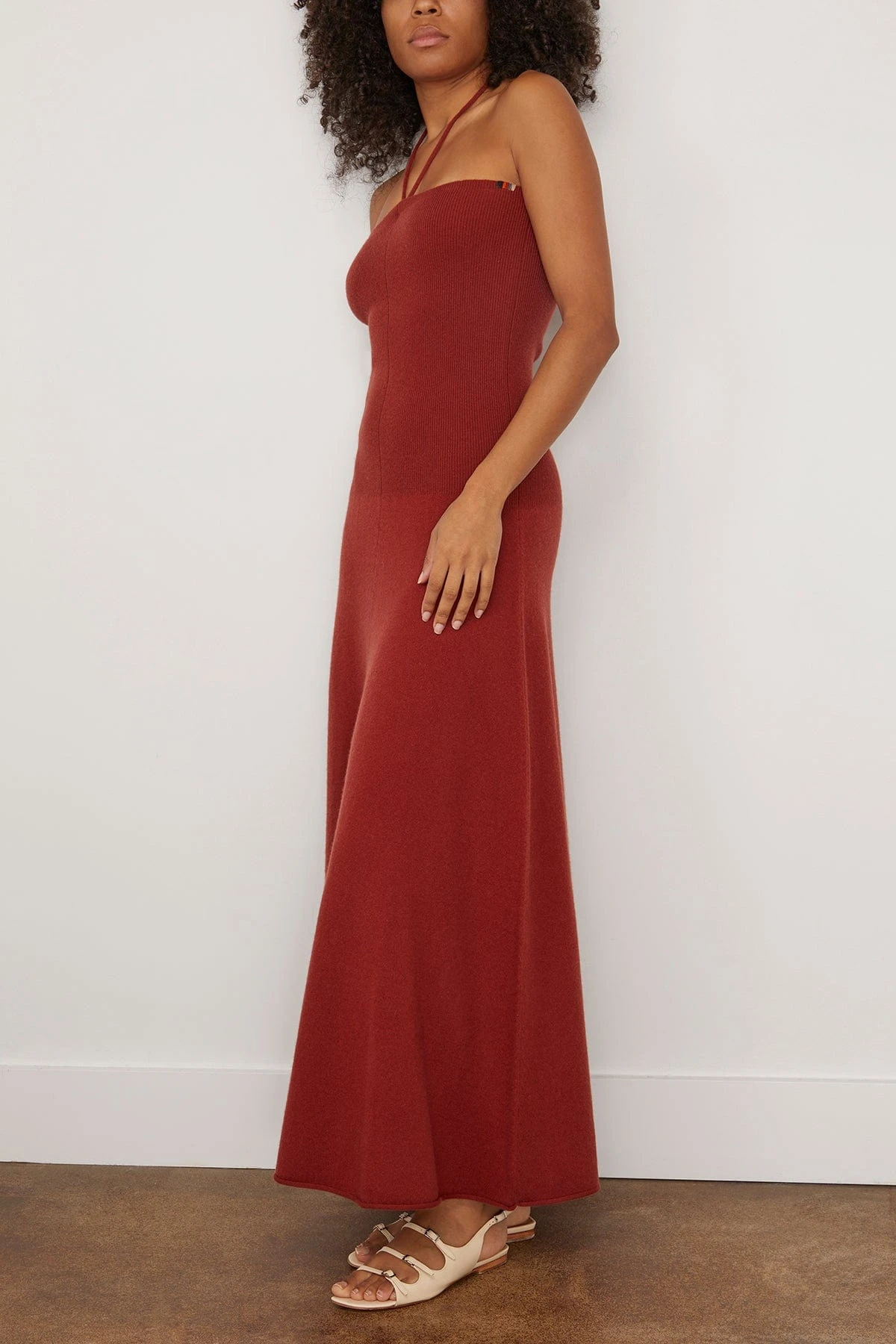 Diana Halterneck Dress In Harissa 5 Diana Halterneck Dress In Harissa - Image 3