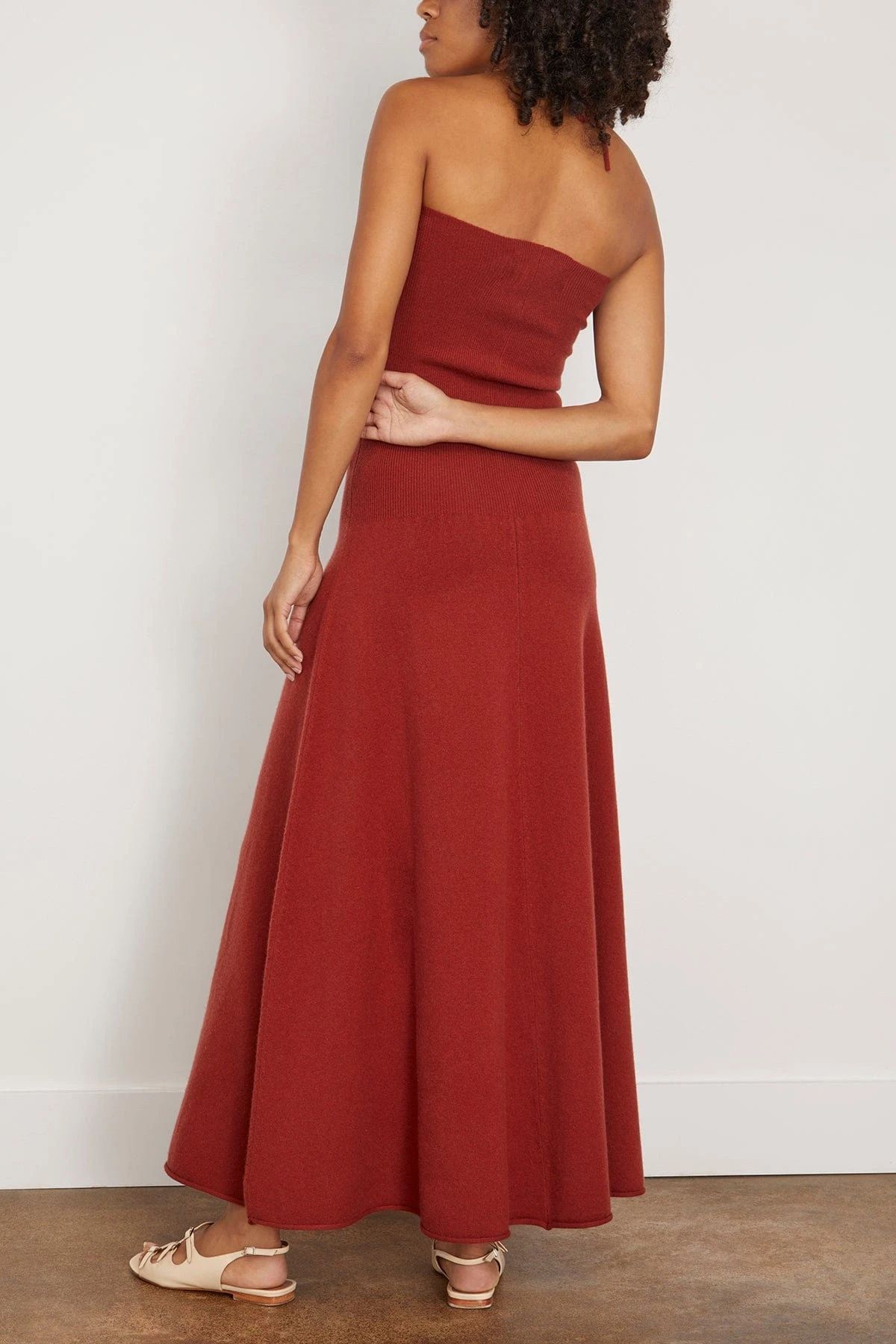 Diana Halterneck Dress In Harissa 6 Diana Halterneck Dress In Harissa - Image 4