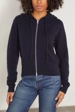Hood Cardigan In Navy 8 Hood Cardigan In Navy -DOROTHE Clothing Shop extremecashmere HoodCardiganinNavy 2