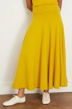 Twirl Skirt In Sunflower 8 Twirl Skirt In Sunflower -DOROTHE Clothing Shop extremecashmere TwirlSkirtinSunflower 2