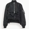 Sacai Nylon Twill Blouson Jacket In Black