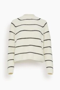 Relief Stripes Sweater In Cream
