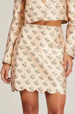 GIAMBATTISTA VALLI Skirt In Rose/Gold 8 GIAMBATTISTA VALLI Skirt In Rose/Gold -DOROTHE Clothing Shop giambattista valli skirt in rose gold 2