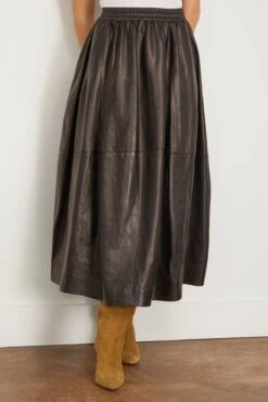 Varo Leather Skirt In Black 8 Varo Leather Skirt In Black -DOROTHE Clothing Shop heirlome VaroLeatherSkirtinBlack 2