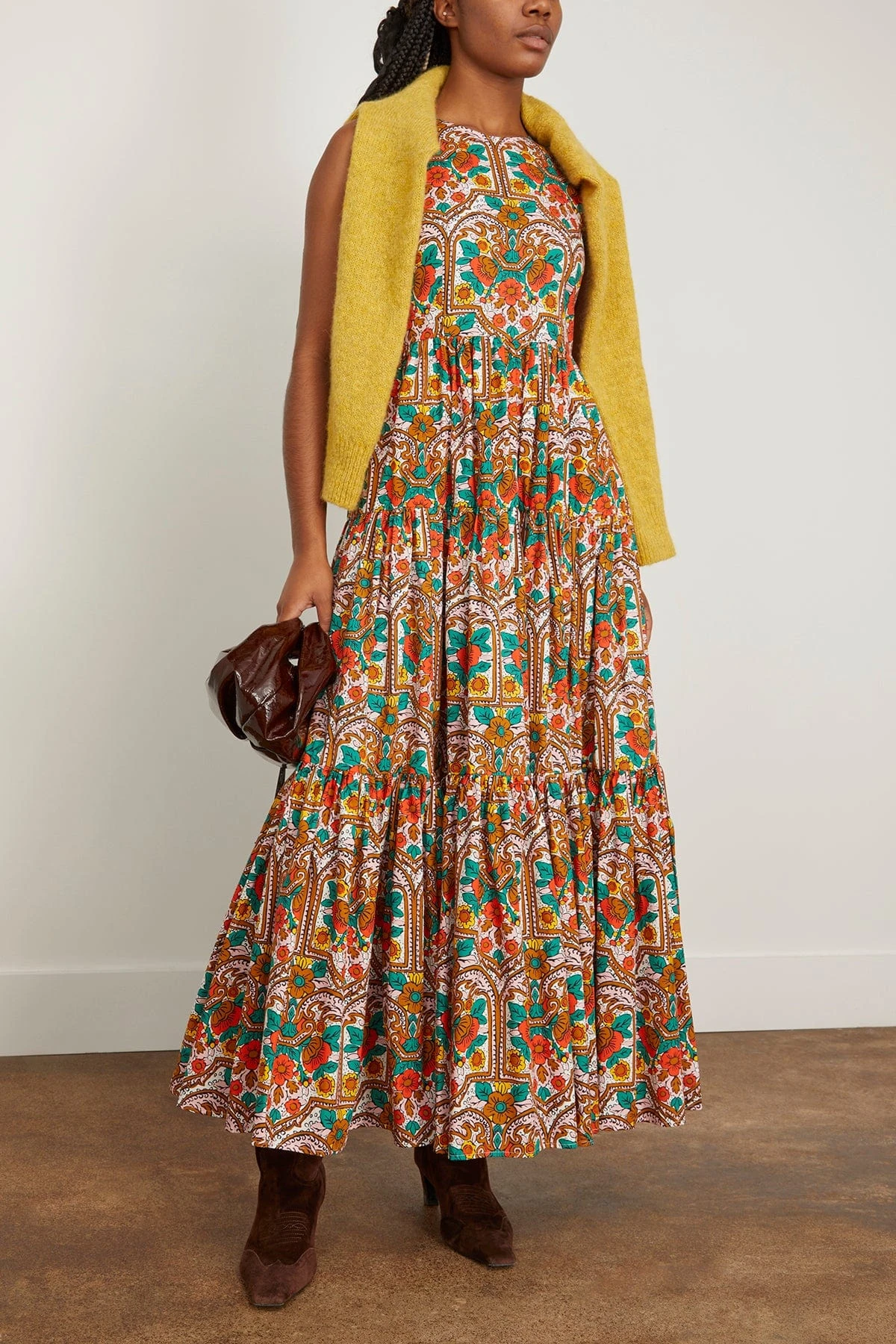 Sleeveless Big Dress In Corte White 4 Sleeveless Big Dress In Corte White - Image 2