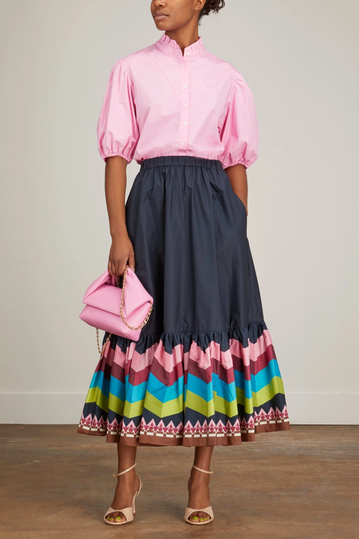 Sunset Skirt In Sunset Navy Placee 4 Sunset Skirt In Sunset Navy Placee - Image 2