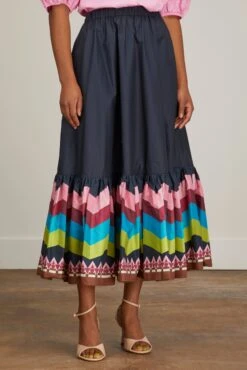 Sunset Skirt In Sunset Navy Placee 9 Sunset Skirt In Sunset Navy Placee -DOROTHE Clothing Shop ladoublej SunsetSkirtinSunsetNavyPlacee 2