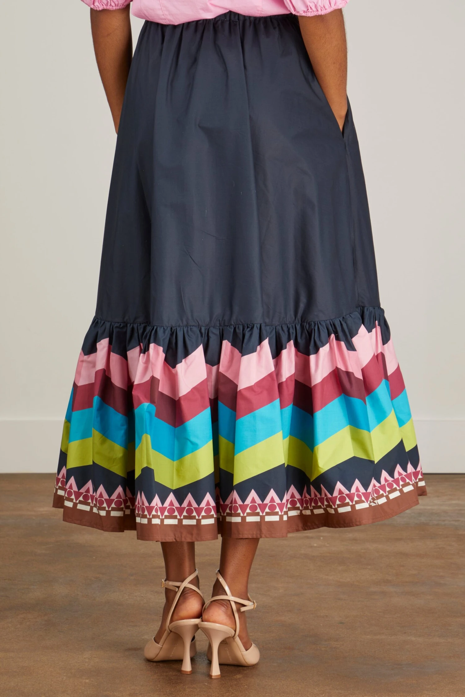 Sunset Skirt In Sunset Navy Placee 6 Sunset Skirt In Sunset Navy Placee - Image 4