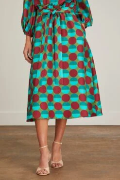Sardegana Skirt In Sfere Grandi Verde 9 Sardegana Skirt In Sfere Grandi Verde -DOROTHE Clothing Shop ladoublej sardegana skirt in sfere grandi verde 2