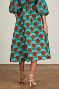 Sardegana Skirt In Sfere Grandi Verde 10 Sardegana Skirt In Sfere Grandi Verde -DOROTHE Clothing Shop ladoublej sardegana skirt in sfere grandi verde 3