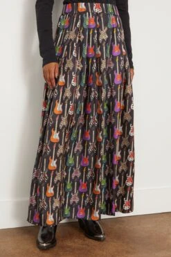 Florence Skirt In Guitares Noir -DOROTHE Clothing Shop laprestic FlorenceSkirtinGuitaresNoir 2