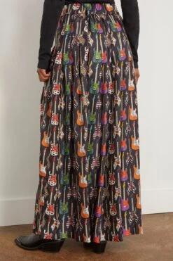 Florence Skirt In Guitares Noir -DOROTHE Clothing Shop laprestic FlorenceSkirtinGuitaresNoir 3