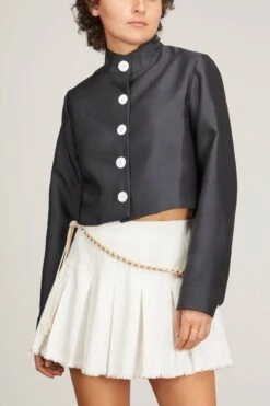 Penny Cropped Jacket In Black -DOROTHE Clothing Shop lee mathews penny cropped jacket in black 2
