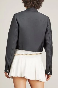 Penny Cropped Jacket In Black -DOROTHE Clothing Shop lee mathews penny cropped jacket in black 3