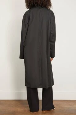 Lemaire Wrap Collar Trench In Jet Black -DOROTHE Clothing Shop lemaire WrapCollarTrenchinJetBlack 3