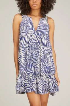 Palm Leaf Bib Dress In Royal Blue 9 Palm Leaf Bib Dress In Royal Blue -DOROTHE Clothing Shop lemlem palm leaf bib dress in royal blue 2