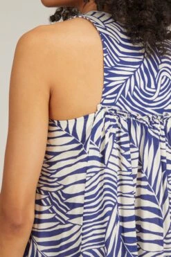Palm Leaf Bib Dress In Royal Blue 11 Palm Leaf Bib Dress In Royal Blue -DOROTHE Clothing Shop lemlem palm leaf bib dress in royal blue 4