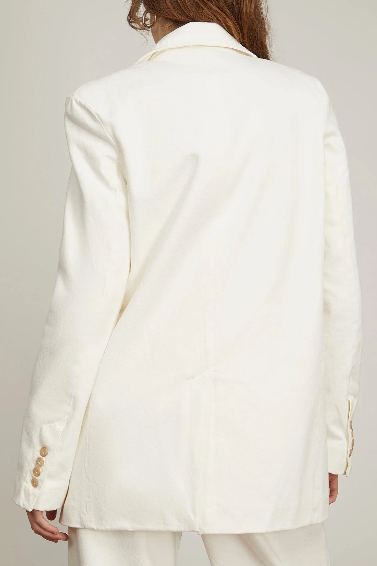 Mani Denim Blazer In Ivory 6 Mani Denim Blazer In Ivory - Image 4