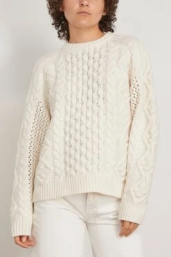 Secas Cable Knit Sweater In Ivory 8 Secas Cable Knit Sweater In Ivory -DOROTHE Clothing Shop loulou SecasCableKnitSweaterinIvory 2