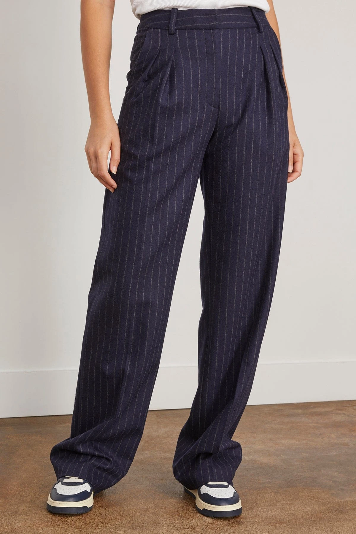 Amoya Wide Leg Pant In Navy Stripes 5 Amoya Wide Leg Pant In Navy Stripes - Image 3