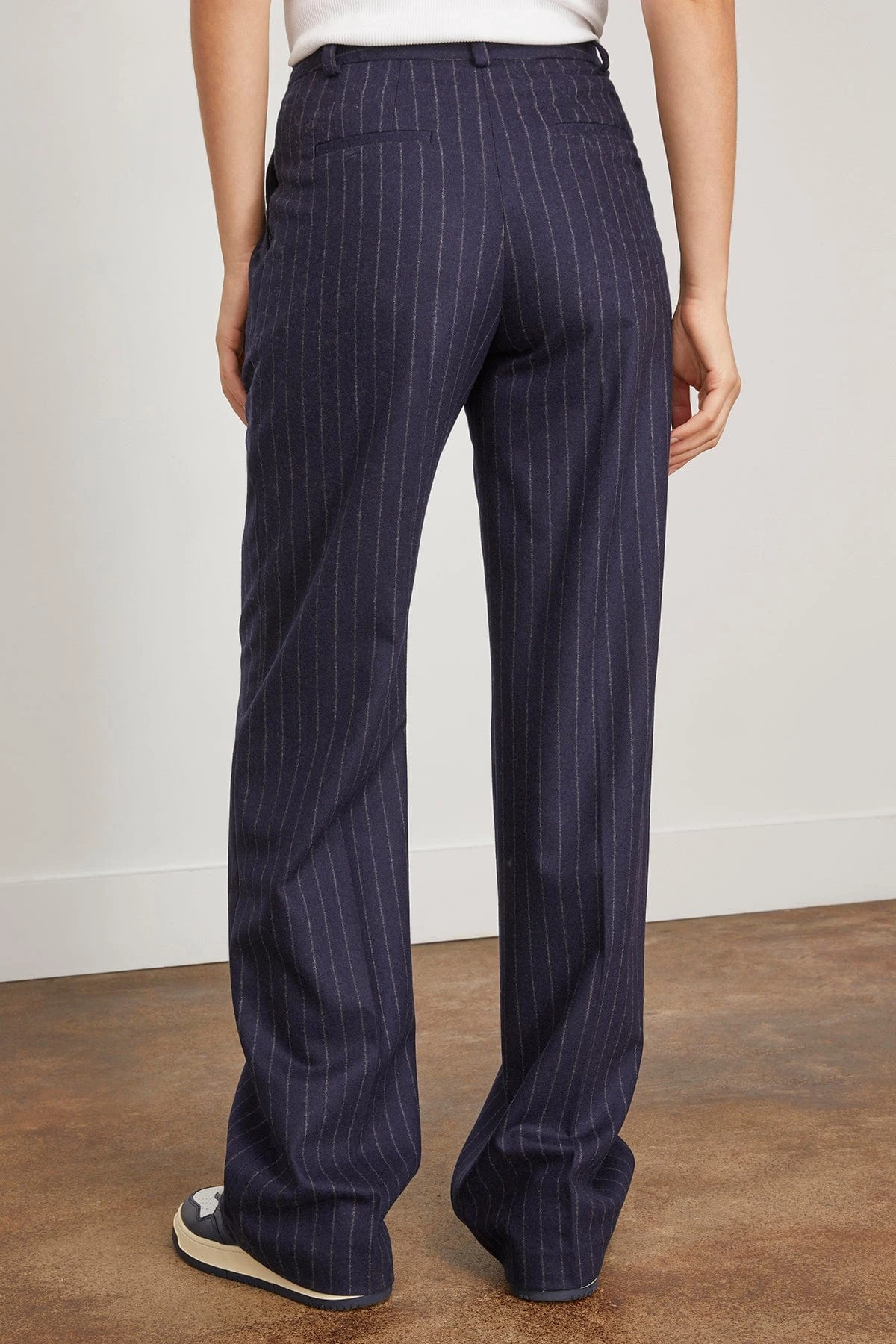 Amoya Wide Leg Pant In Navy Stripes 6 Amoya Wide Leg Pant In Navy Stripes - Image 4