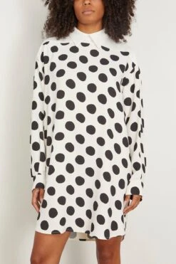 Marni Big Dot Stretch Cady Mini Dress In Stone White 8 Marni Big Dot Stretch Cady Mini Dress In Stone White -DOROTHE Clothing Shop marni BigDotStretchCadyMiniDressinStoneWhite 2