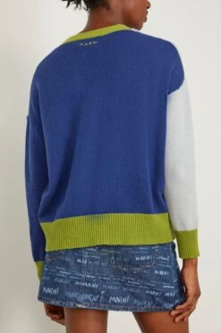 Marni Iconic Cashmere Cardigan In Illusion Blue -DOROTHE Clothing Shop marni IconicCashmereCardiganinIllusionBlue 3