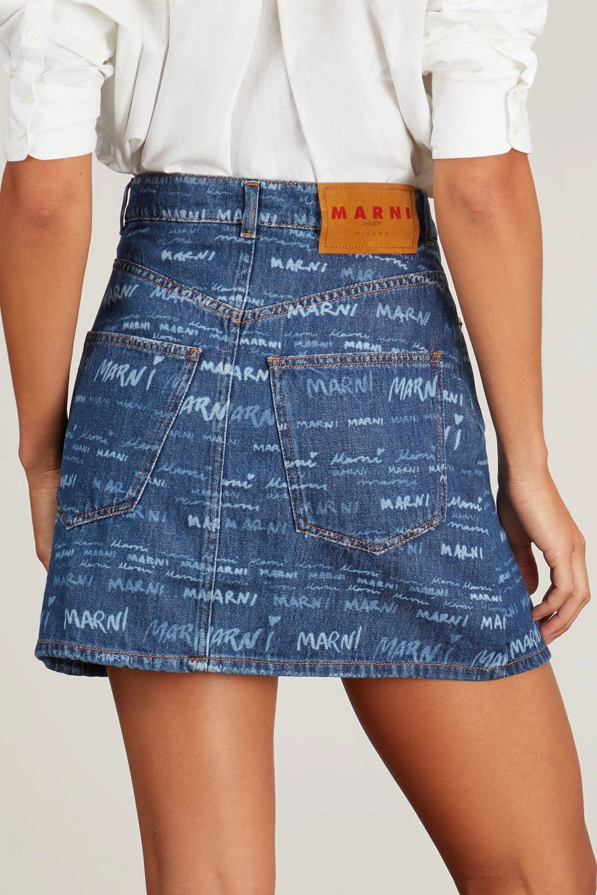 Marni Skirt In Iris Blue 6 Marni Skirt In Iris Blue - Image 4