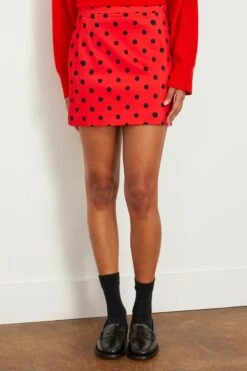 Marni Small Dot Technical Jersey Skirt In Lacquer -DOROTHE Clothing Shop marni SmallDotTechnicalJerseySkirtinLacquer 2