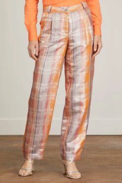 Kim Pant In Orange Tartan 9 Kim Pant In Orange Tartan -DOROTHE Clothing Shop mimiliberte KimPantinOrangeTartan 2