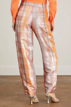 Kim Pant In Orange Tartan 10 Kim Pant In Orange Tartan -DOROTHE Clothing Shop mimiliberte KimPantinOrangeTartan 3