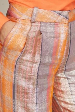 Kim Pant In Orange Tartan 11 Kim Pant In Orange Tartan -DOROTHE Clothing Shop mimiliberte KimPantinOrangeTartan 4 1