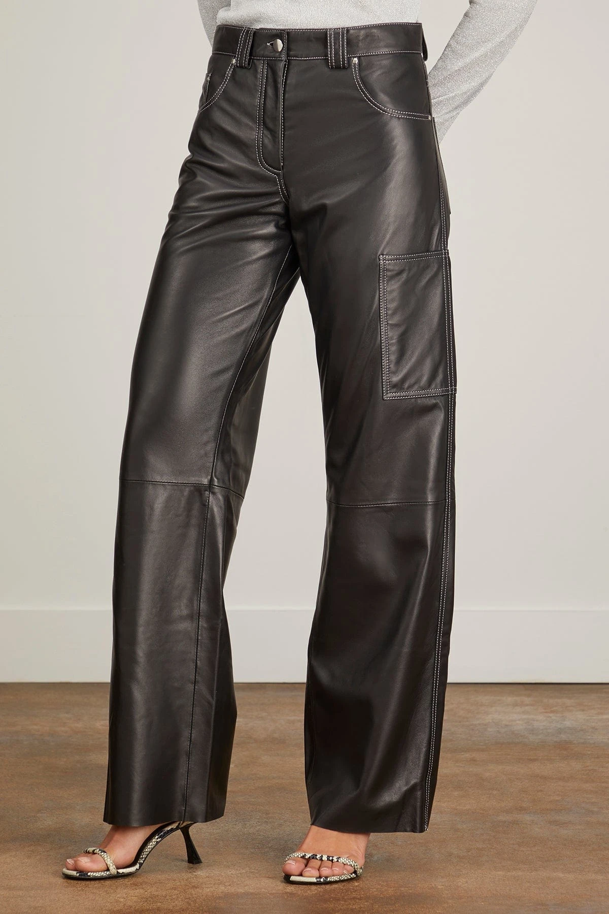 Harley Leather Cargo Pant In Black 5 Harley Leather Cargo Pant In Black - Image 3