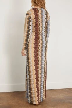 Missoni Kaftan Dress In Multi Zigzag On Brown Base 9 Missoni Kaftan Dress In Multi Zigzag On Brown Base -DOROTHE Clothing Shop missoni KaftanDressinMultiZigzagonBrownBase 3