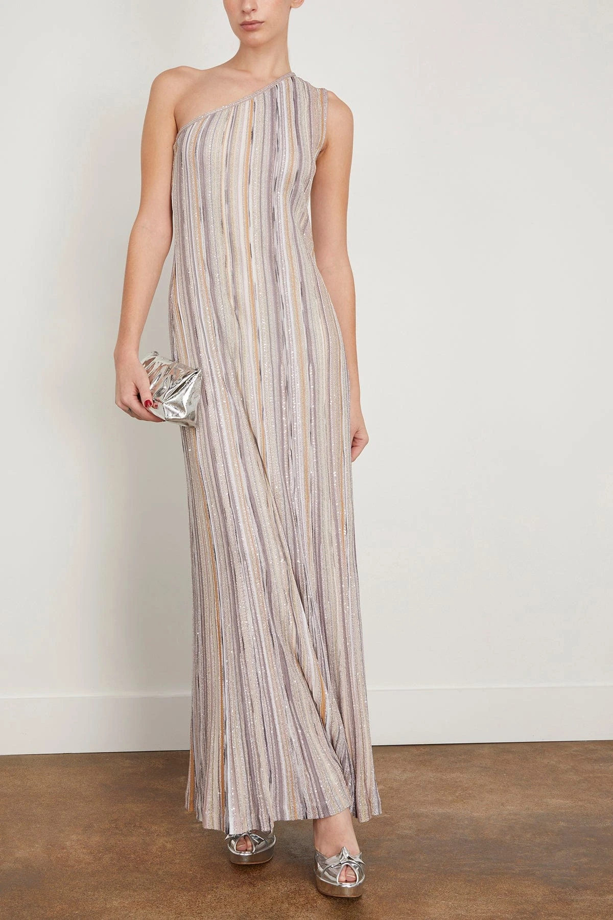 Missoni Sleeveless Long Dress In Multicolor With Lilac Base 4 Missoni Sleeveless Long Dress In Multicolor With Lilac Base - Image 2