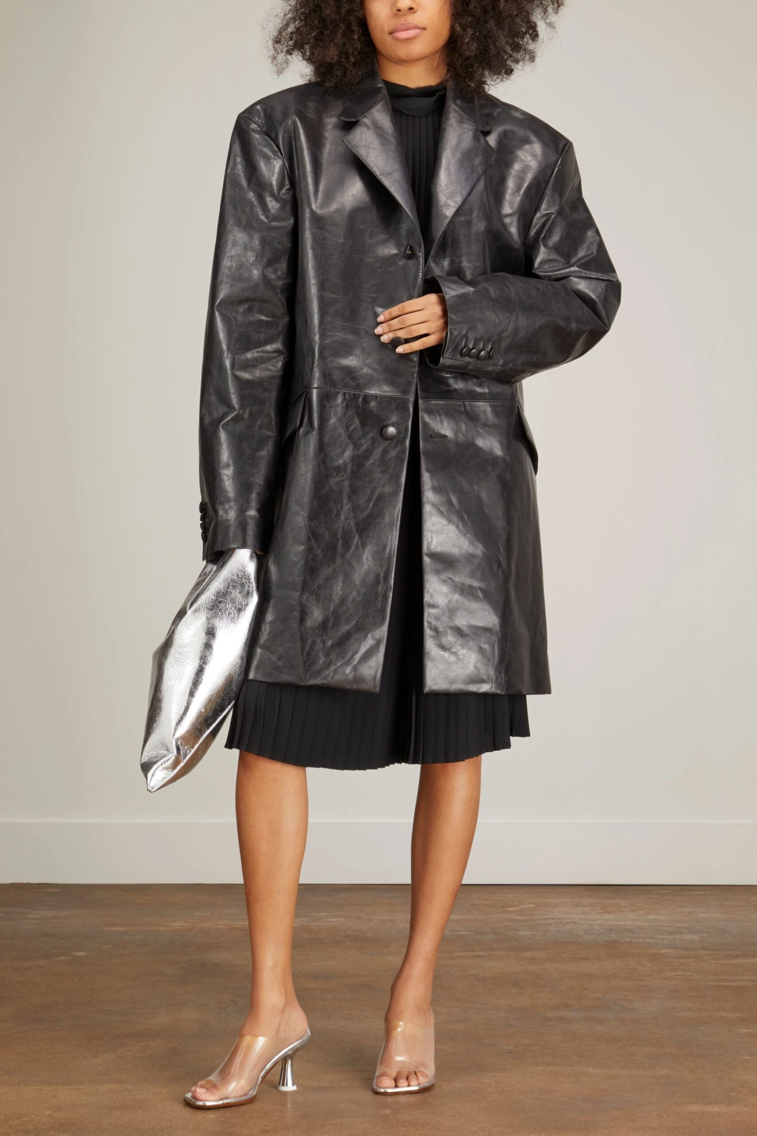 MM6 Maison Margiela Leather Jacket In Black 4 MM6 Maison Margiela Leather Jacket In Black - Image 2