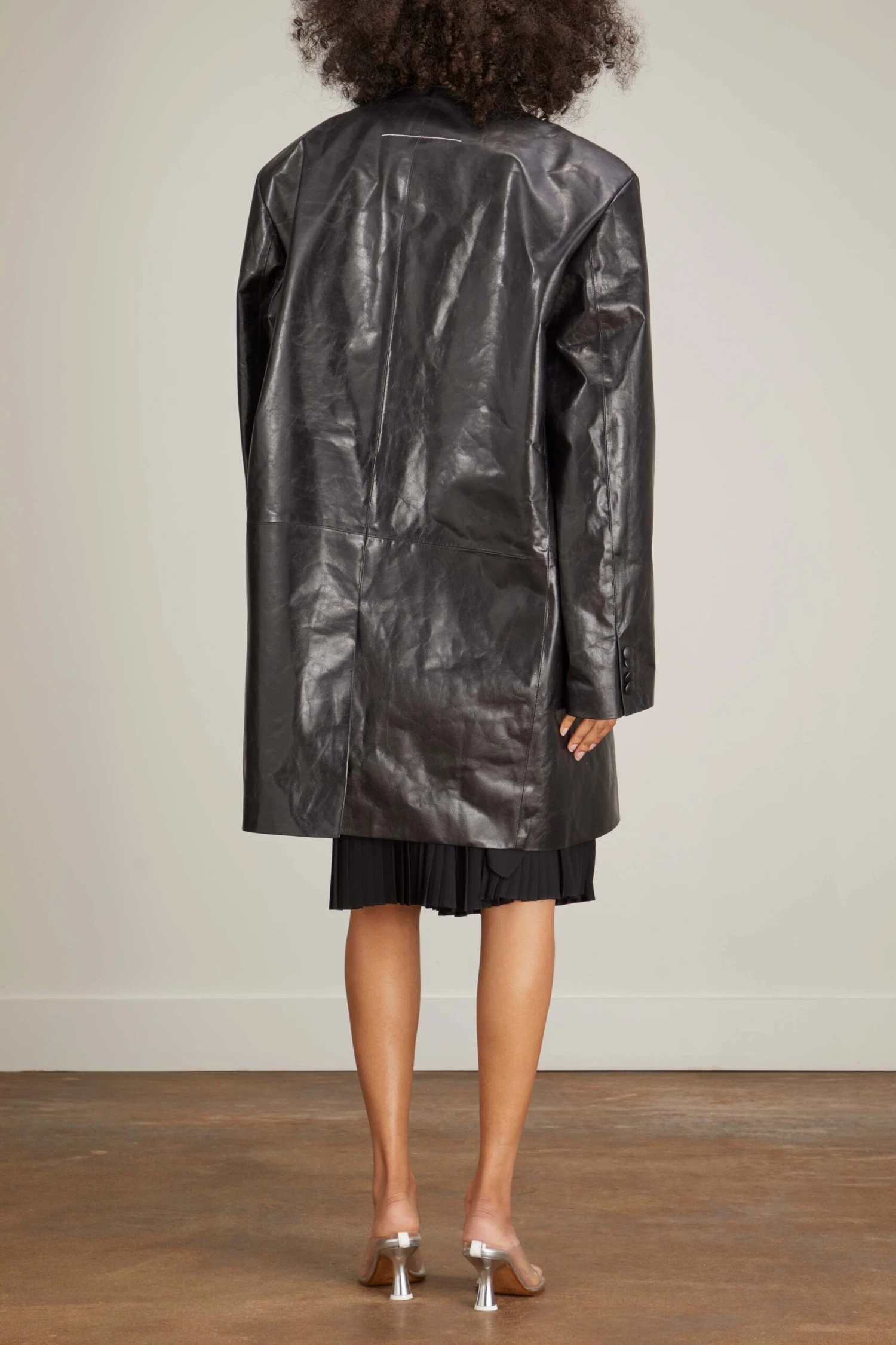 MM6 Maison Margiela Leather Jacket In Black 6 MM6 Maison Margiela Leather Jacket In Black - Image 4