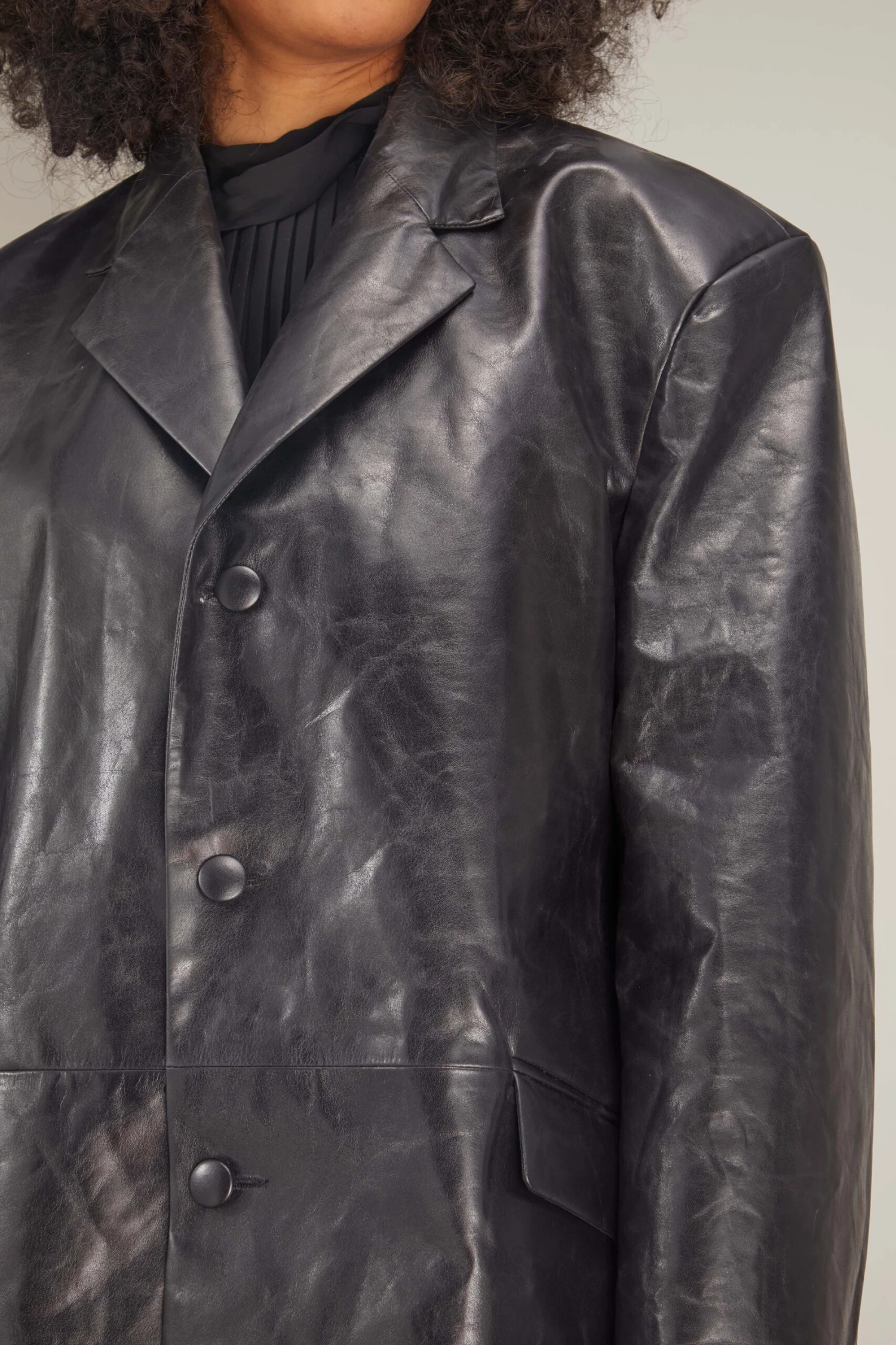 MM6 Maison Margiela Leather Jacket In Black 7 MM6 Maison Margiela Leather Jacket In Black - Image 5