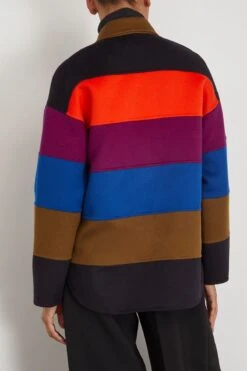 Double Face Cashmere/Wool Jacket In Multicolor -DOROTHE Clothing Shop odeeh DoubleFaceCashmereWoolJacketinMulticolor 3