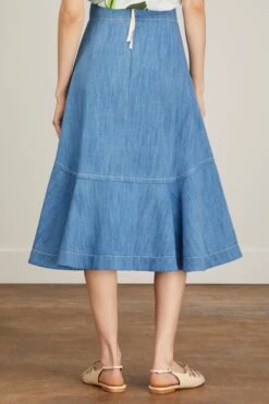 Skirt In Light Indigo -DOROTHE Clothing Shop odeeh SkirtinLightIndigo 3