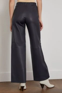 Stretch Nappa Pants In Black/Blue -DOROTHE Clothing Shop odeeh StretchNappaPantsinBlackBlue 3