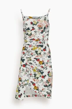 Paco Rabanne Strap Dress With Snaps In Ivory Rose Gard