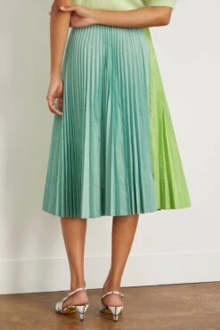 Pleated Skirt In Pistachio -DOROTHE Clothing Shop planc PleatedSkirtinPistachio 3