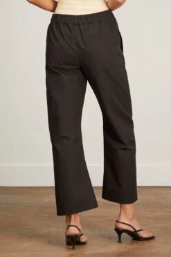 Solid Cotton Linen Easy Pant In Black 9 Solid Cotton Linen Easy Pant In Black -DOROTHE Clothing Shop proenza schouler soft cotton linen easy pant in black 3